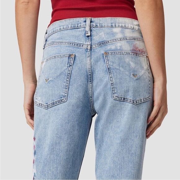 Hudson Womens Size 26 Thalia 90s Loose Paint Distressed Jeans - Picture 4 of 16